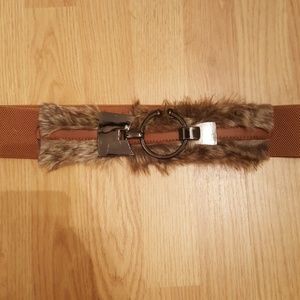 Brown stretchy belt